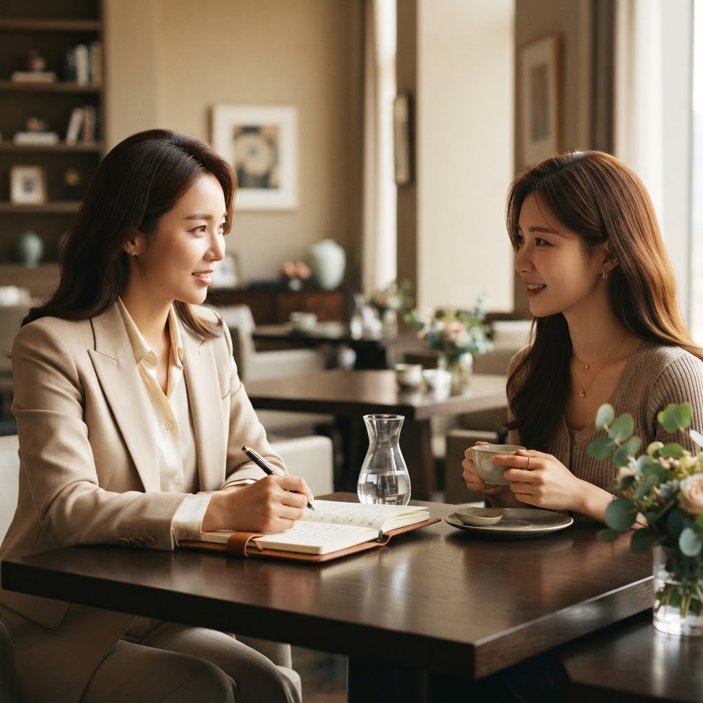 1:1 대면 상담 장면